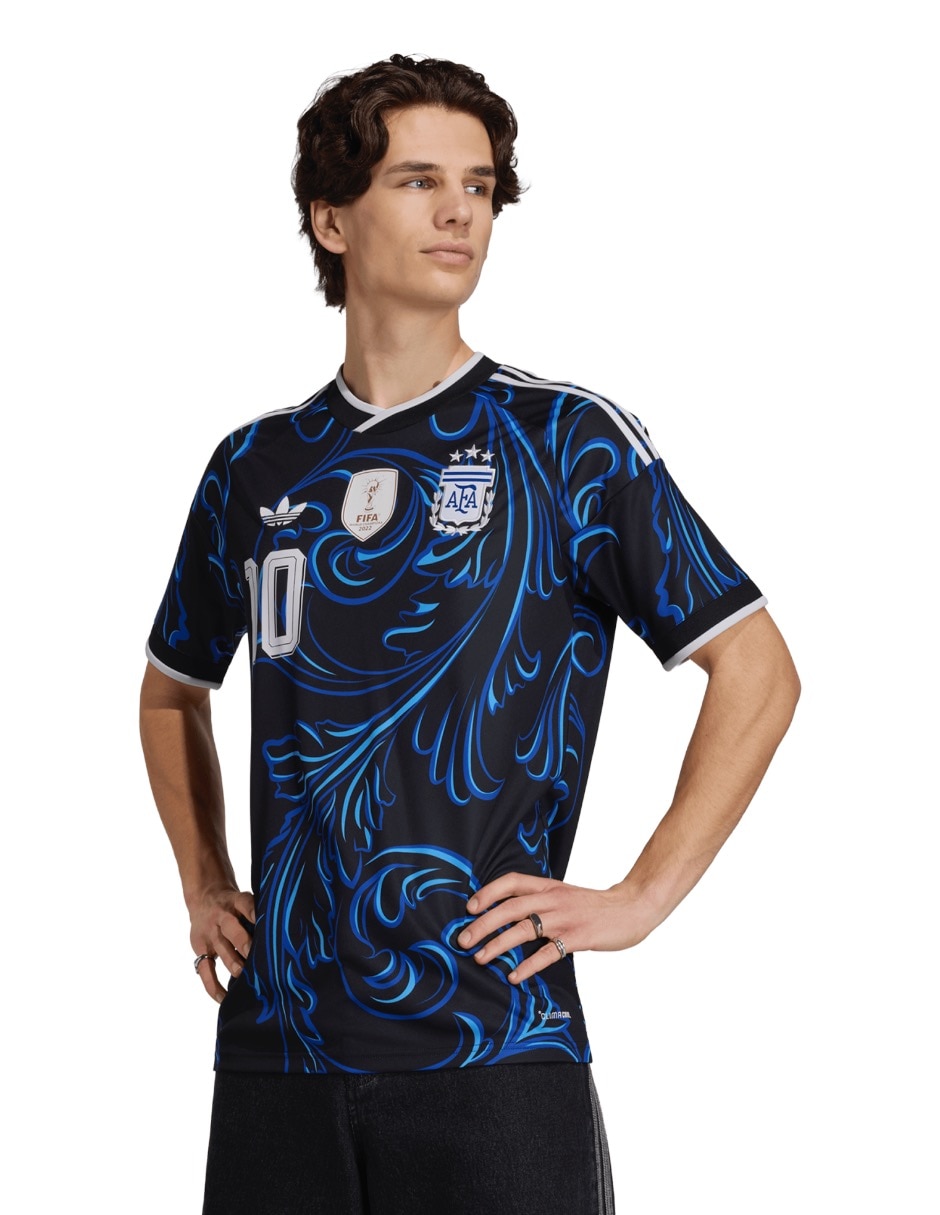 Jersey Selección de fútbol de Argentina visitante de Lionel Messi manga corta jugador para hombre